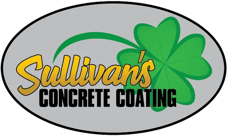 Sullivan's Concrete Coating logo with shamrock, serving Louisville, KY and Salem, IN