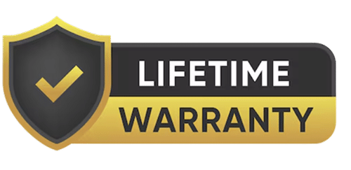 Lifetime warranty badge for Sullivan's Concrete Coatings floor coating services